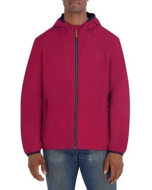 Nautica Transitional Hooded Zip Jacket - Red