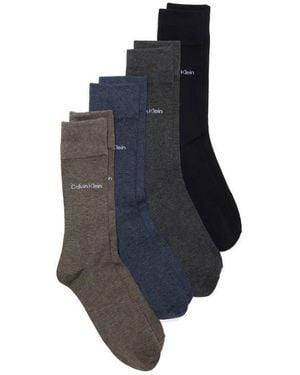 Calvin Klein Assorted 4-Pack Crew Socks - Blue