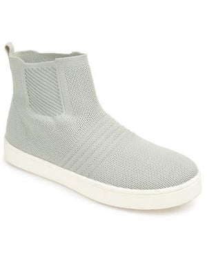 Journee Collection Journee Kody High Top Knit Slip-On Sneaker - Brown