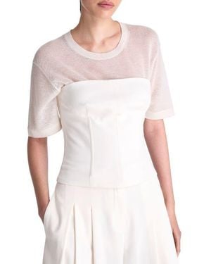 Twp Jillian Bustier Strapless Top - White