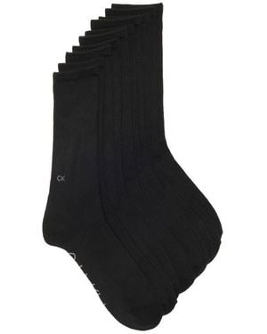 Calvin Klein 5-Pack Terry Cushion Crew Socks - Black