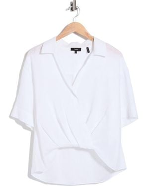 Theory Twist High-Low Top - White