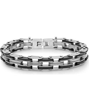 Steeltime Two-Tone Bicycle Chain Bracelet - Metallic