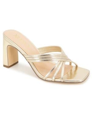 Xoxo Fanny Crossover Strap Slide Sandal - Natural