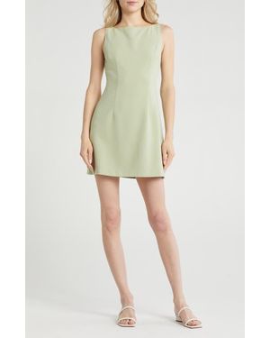 Wayf Boat Neck Dress - Green