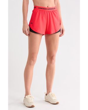 Under Armour Tech Play Up Performance Shorts - Red