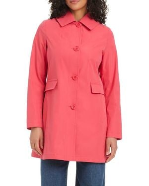 Kate Spade Water Resistant Hooded A-Line Trench Coat - Pink