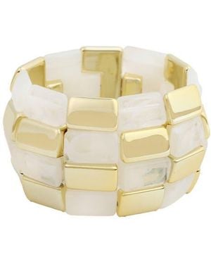 Panacea Beaded Stretch Bracelet - Metallic