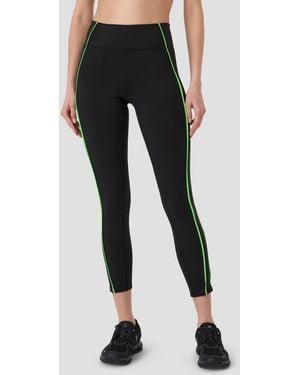 Rebecca Minkoff Piped High Waist Crop Leggings - Black