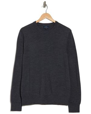 Brooks Brothers Merino Wool Crewneck Sweater - Blue