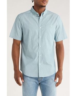 Quiksilver Fallbrook Classic Fit Short Sleeve Shirt - Blue