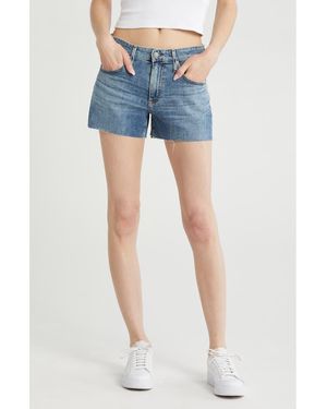 AG Jeans Hailey Boyfriend Cutoff Denim Shorts - Blue