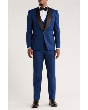 ZEGARIE Shawl Collar 3-Piece Tuxedo - Blue