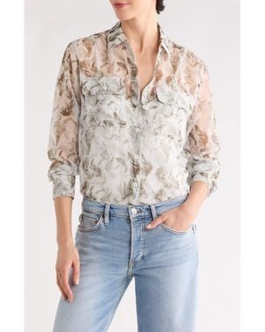 Rag & Bone Sonica Button-Up Shirt - Gray
