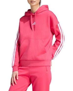 adidas 3-Stripes Fleece Hoodie - Pink