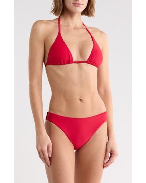 Vince Triangle Bikini Top & Bottoms Set - Red