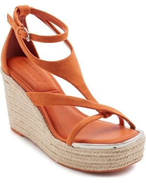 DKNY Maryn Espadrille Platform Wedge Sandal - Brown