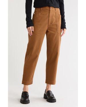 AG Jeans Yuko Tapered Ankle Safari Pants - Black