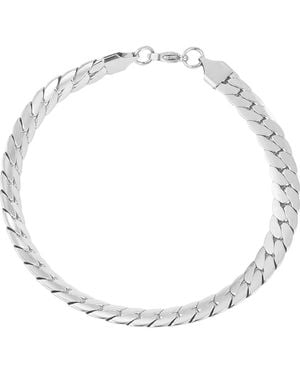 Adornia Tarnish Resistant Foxtail Chain Bracelet - White