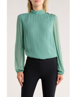 10 Crosby Derek Lam Nadja Woven Top - Green