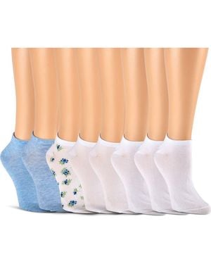 Laundry by Shelli Segal 8-Pack Assorted Low Cut Socks - White