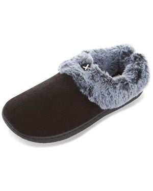 FLOOPI Slipper With Faux Fur Trim - Gray