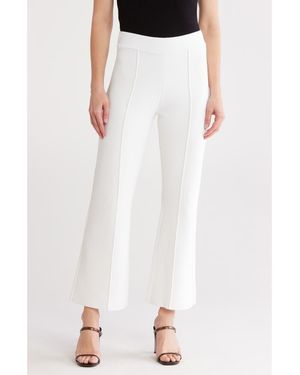 L'Agence Fit & Flare Knit Pants - White