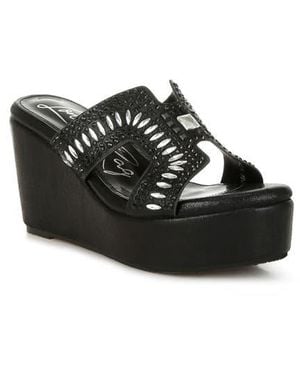 LONDON RAG Mariner Platform Wedge Sandal - Black