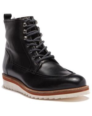 Vintage Foundry Jimara Leather Faux Fur Lined Boot - Black