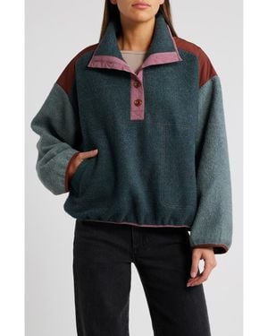 Sessun Portomarin Fleece Colorblock Pullover - Black