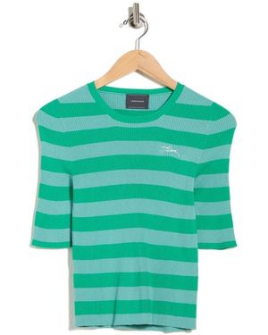 Longchamp Stripe Sweater - Green