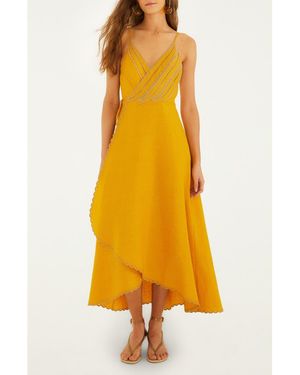 FARM Rio Bananas Maxi Wrap Dress - Yellow