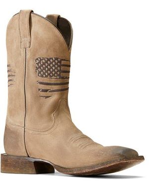Ariat Circuit Patriot Flag Western Boot - Brown