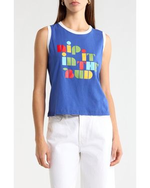 Mother The Strong & Silent Type Graphic Tank - Blue