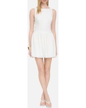 Blu Pepper Drop Waist Minidress - White