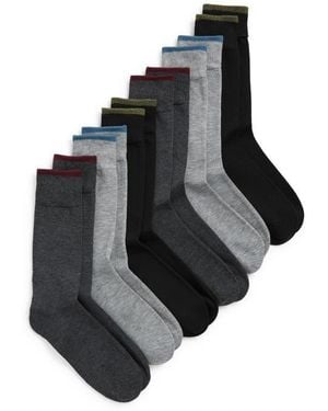 Ted Baker Assorted 6-Pack Crew Socks - Black