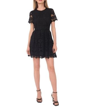 Ted Baker Simone Floral Lace Short Sleeve Minidress - Black