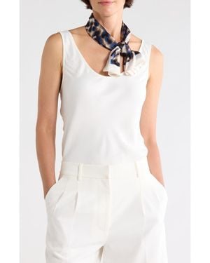 Steve Madden Leopard Print Scarf - White