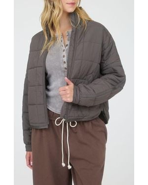 Blu Pepper Quilted Jacket - Gray