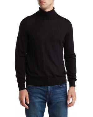 Bruno Magli Merino Wool Turtleneck Sweater - Black