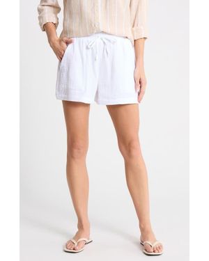 Splendid Gauze Cotton Shorts - White