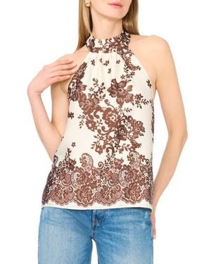 Parker Tie Back Satin Halter Top - Multicolor