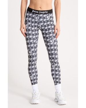 Palm Angels Palm Tree Leggings - Blue