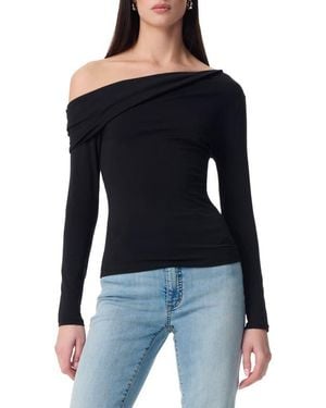 Robert Rodriguez Simonette Twisted One-Shoulder Long Sleeve Top - Blue