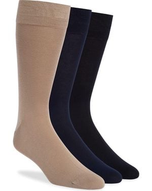Lorenzo Uomo 3-Pack Dress Socks - Blue