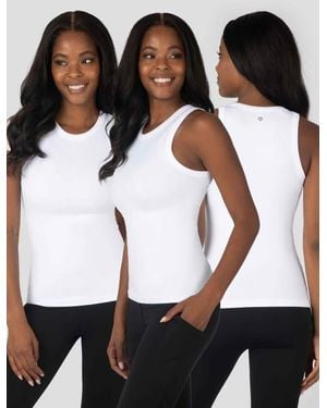 90 Degrees 3-Pack Seamless Tank Tops - White