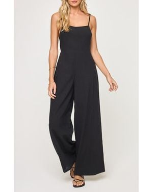 LSPACE Jaida Open Back Cotton Cover-Up Jumpsuit - Blue