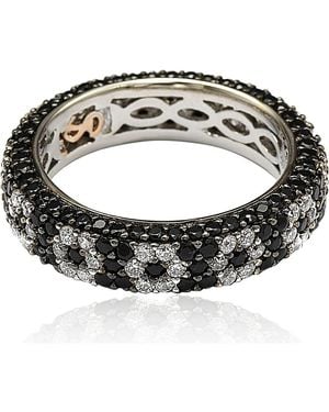 Suzy Levian Sterling & Cubic Zirconia Flower Eternity Band Ring - Brown