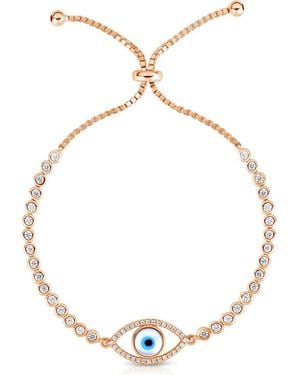 Sphera Milano Evil Eye Slider Bracelet - Metallic