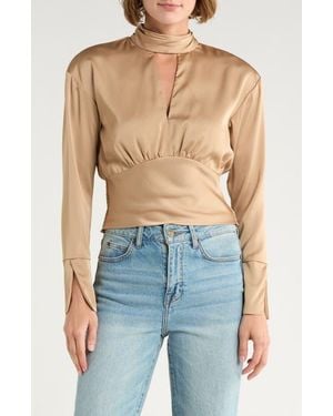 Parker The Long Sleeve Keyhole Top - Black